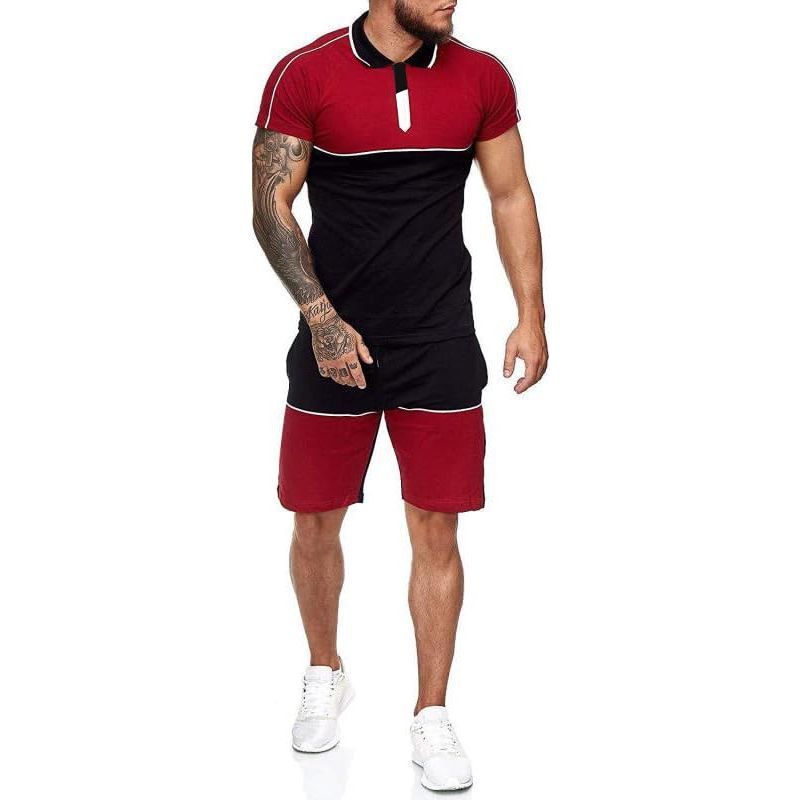 Men's Athletic Running Tracksuit Set Casual Jogging Sweat Suit Training Sportswear Suits