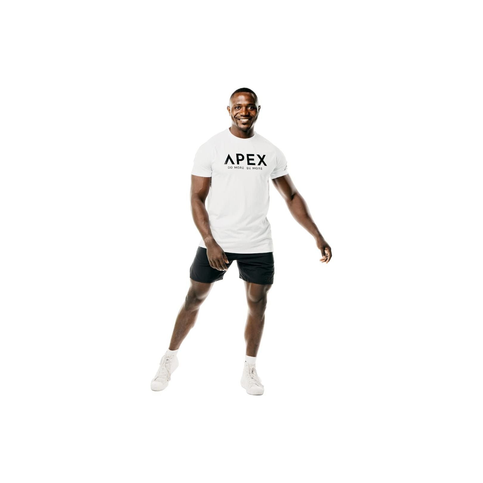 APEX Men’s cotton polyester elastine Dryfit Slim Fit Stretchy, Moisture Wicking, Lightweight, Super Soft, Short Sleeve athletic performance gym workout crossfit training T-Shirt