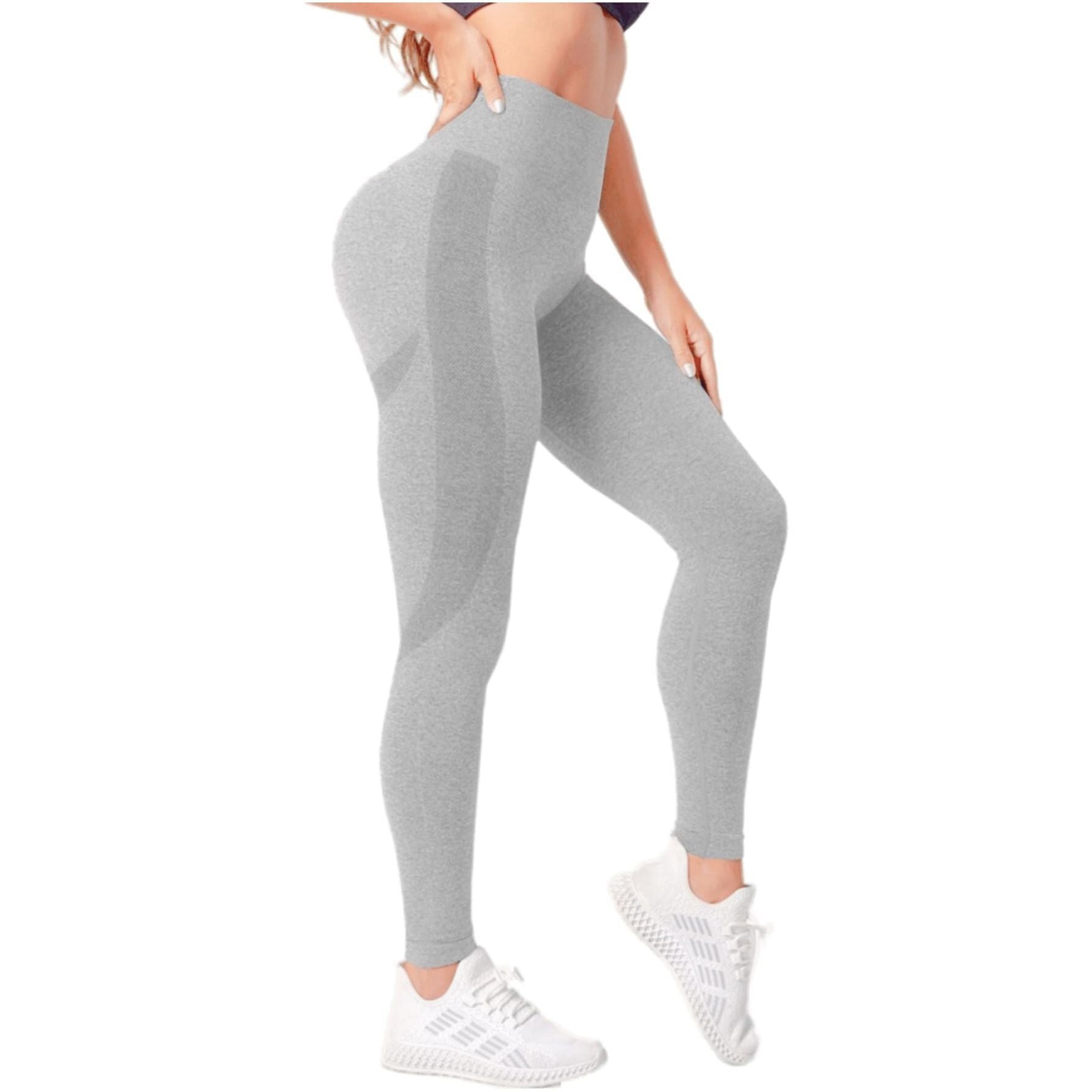 Yoga Pants High Waist Leggings Smile Contour Sport Pants Seamless Tummy Control Scrunch Butt Lift Stretchable Tights Waist Compression Fitness Gym for Women