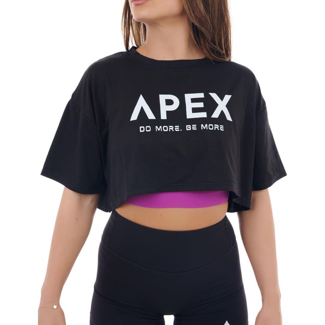 APEX Dryfit Crop Top T- shirt for activewear, yoga and functional fitness