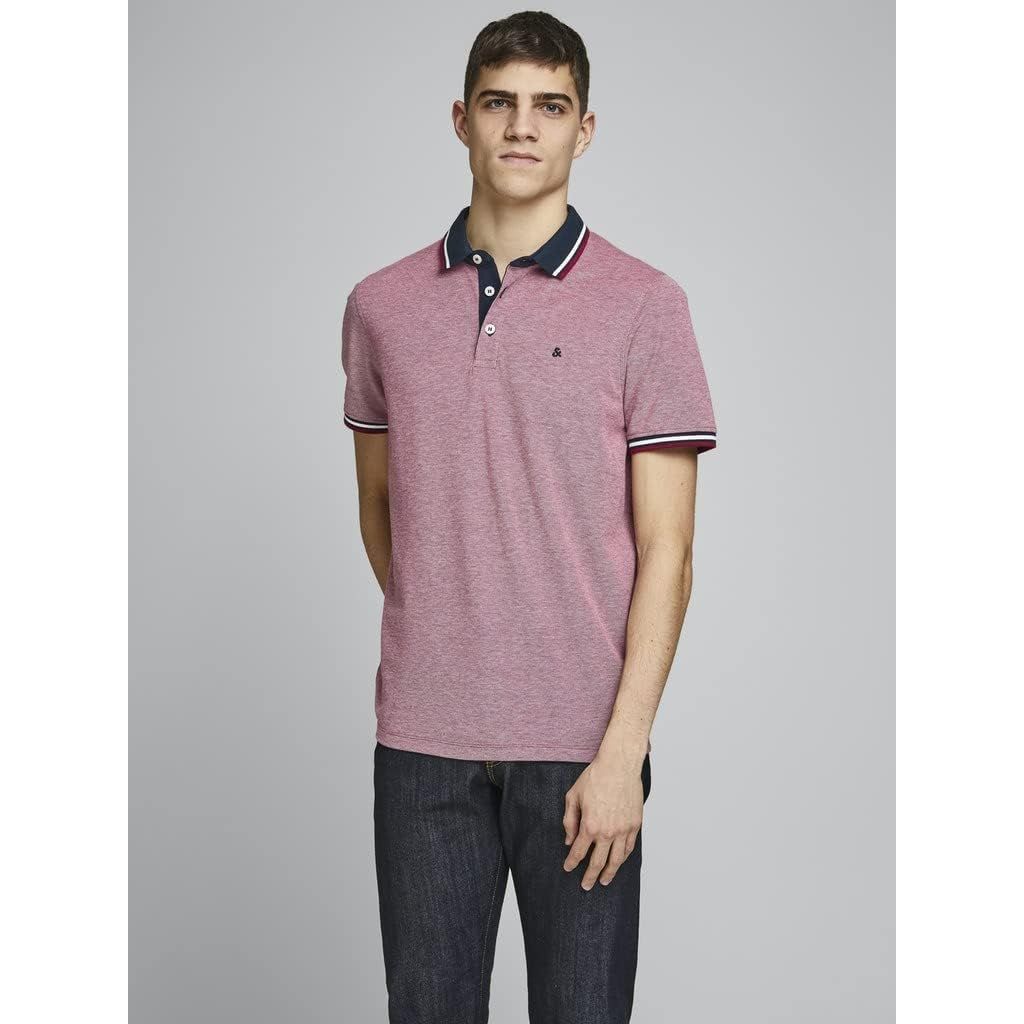 Jack & Jones Men's Slim Fit Jjepaulos Polo SS Noos Polo-Shirt (pack of 1)