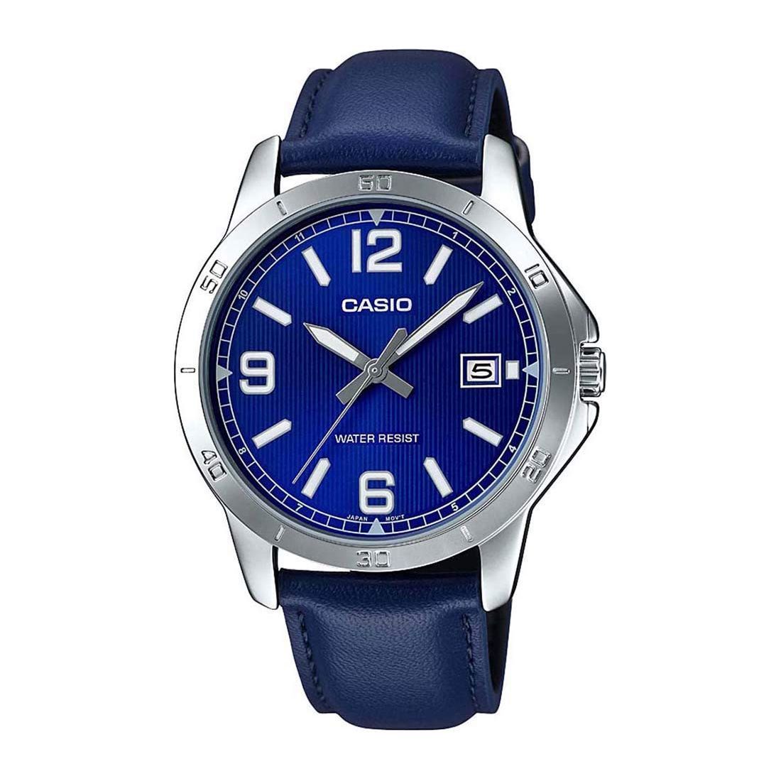 Casio Blue Leather Men's Watch MTP-V004L-2BUDF