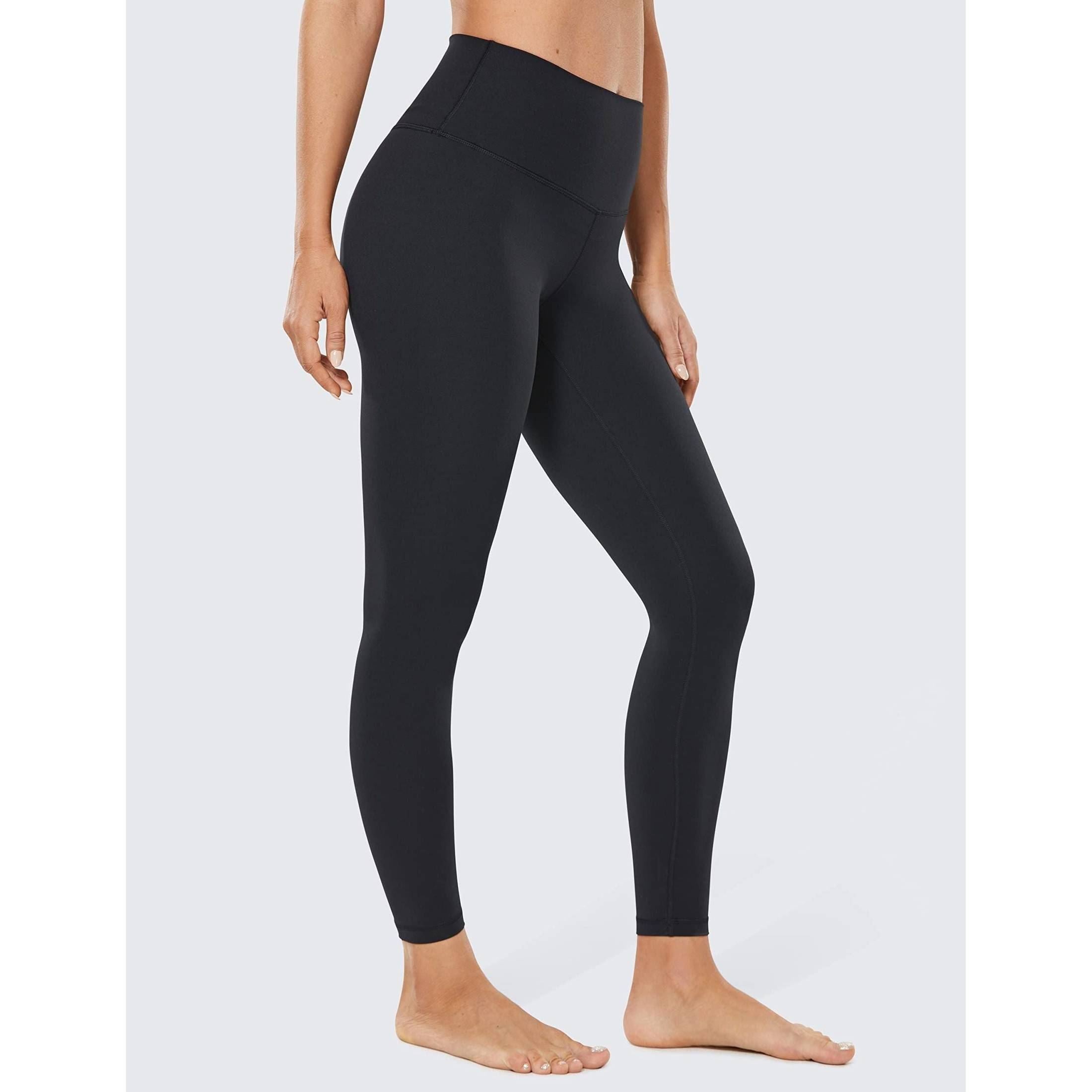 CRZ YOGA Women's Butter Luxe Leggings 25 Inches - High Waisted Buttery Soft Comfort Lounge Leggings Black Medium