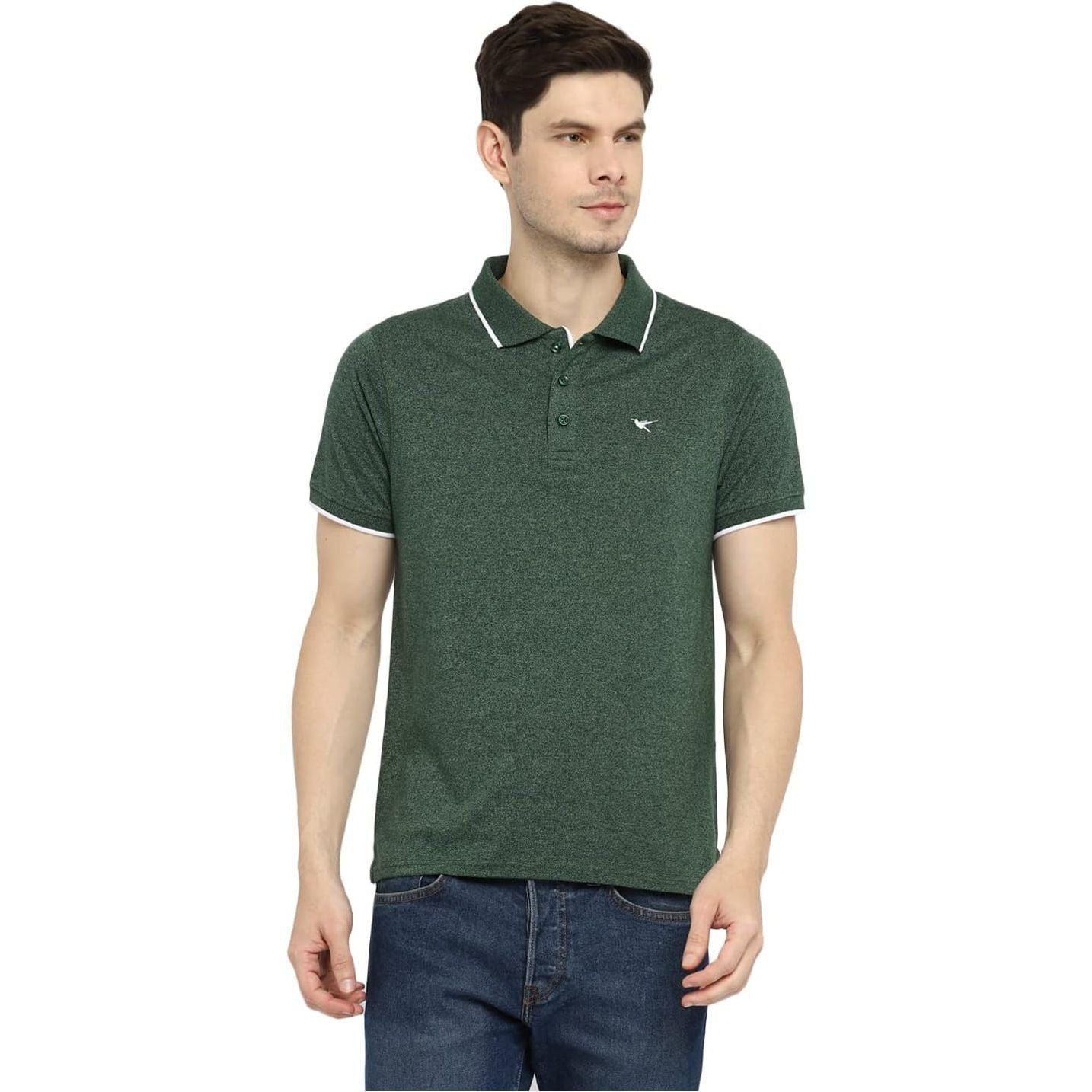 Deniklo Men's Solid Regular Polo Shirt