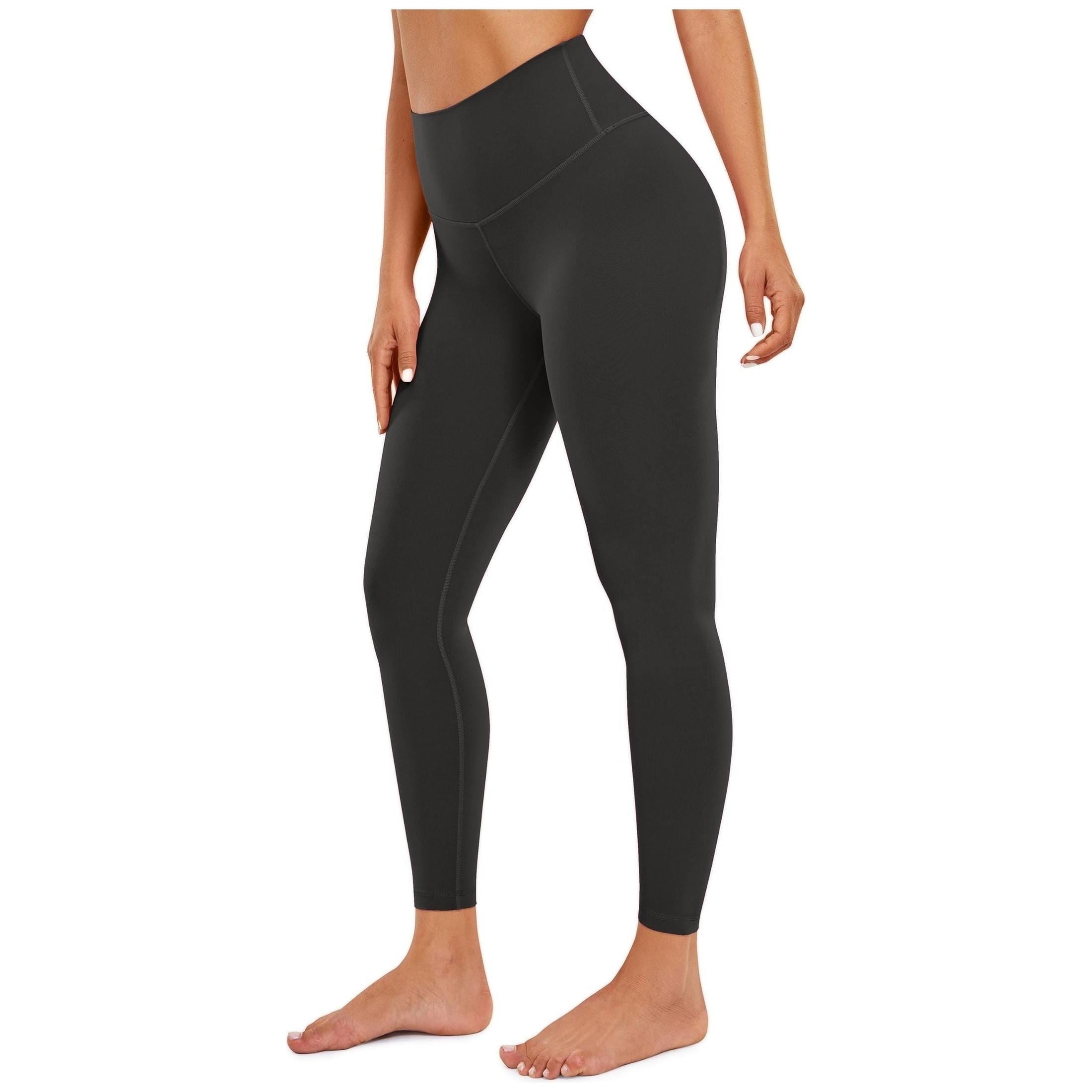 CRZ YOGA Women's Butter Luxe Leggings 25 Inches - High Waisted Buttery Soft Comfort Lounge Leggings Black Medium