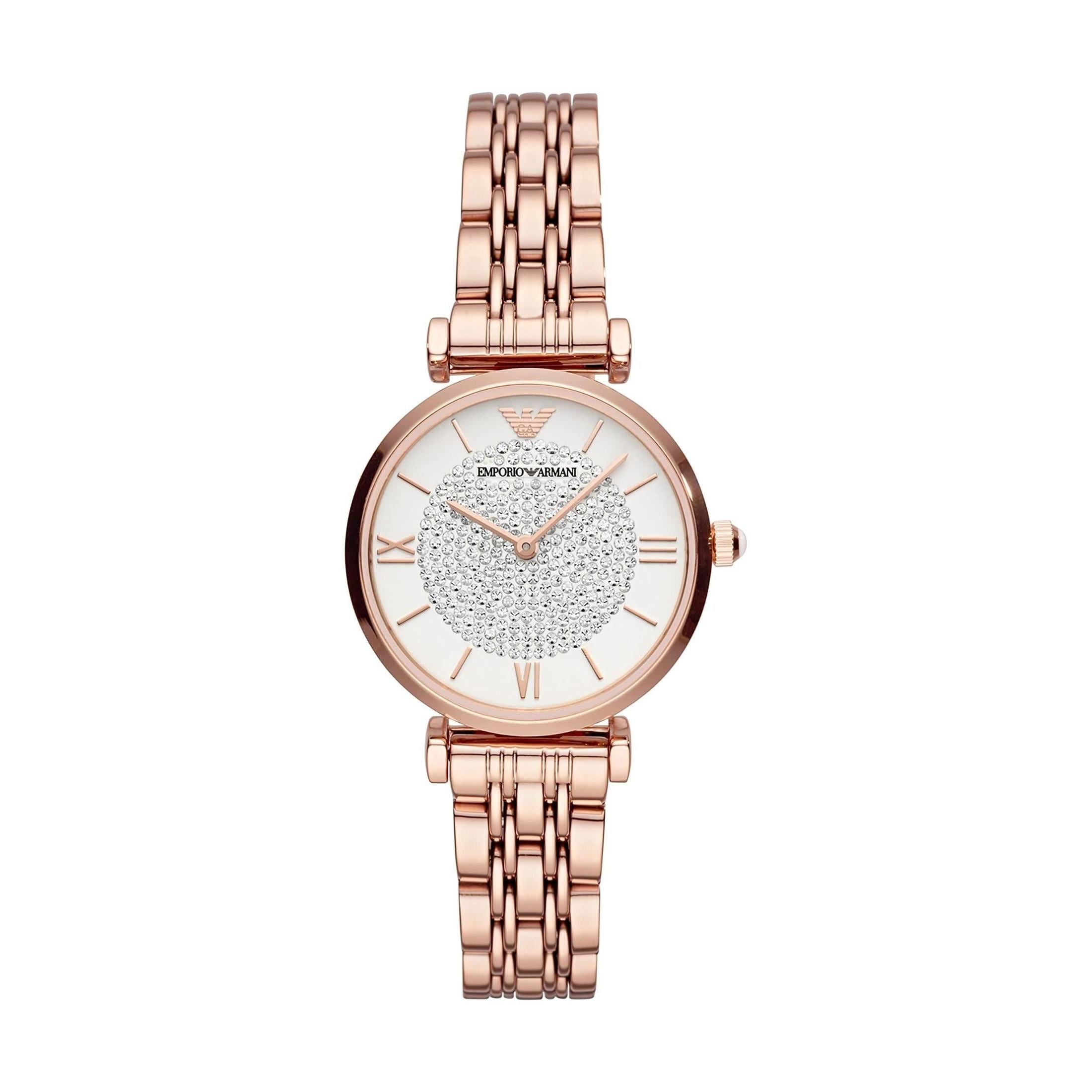 Emporio Armani Glitz Quartz Crystal Pave Dial Ladies Watch AR11244