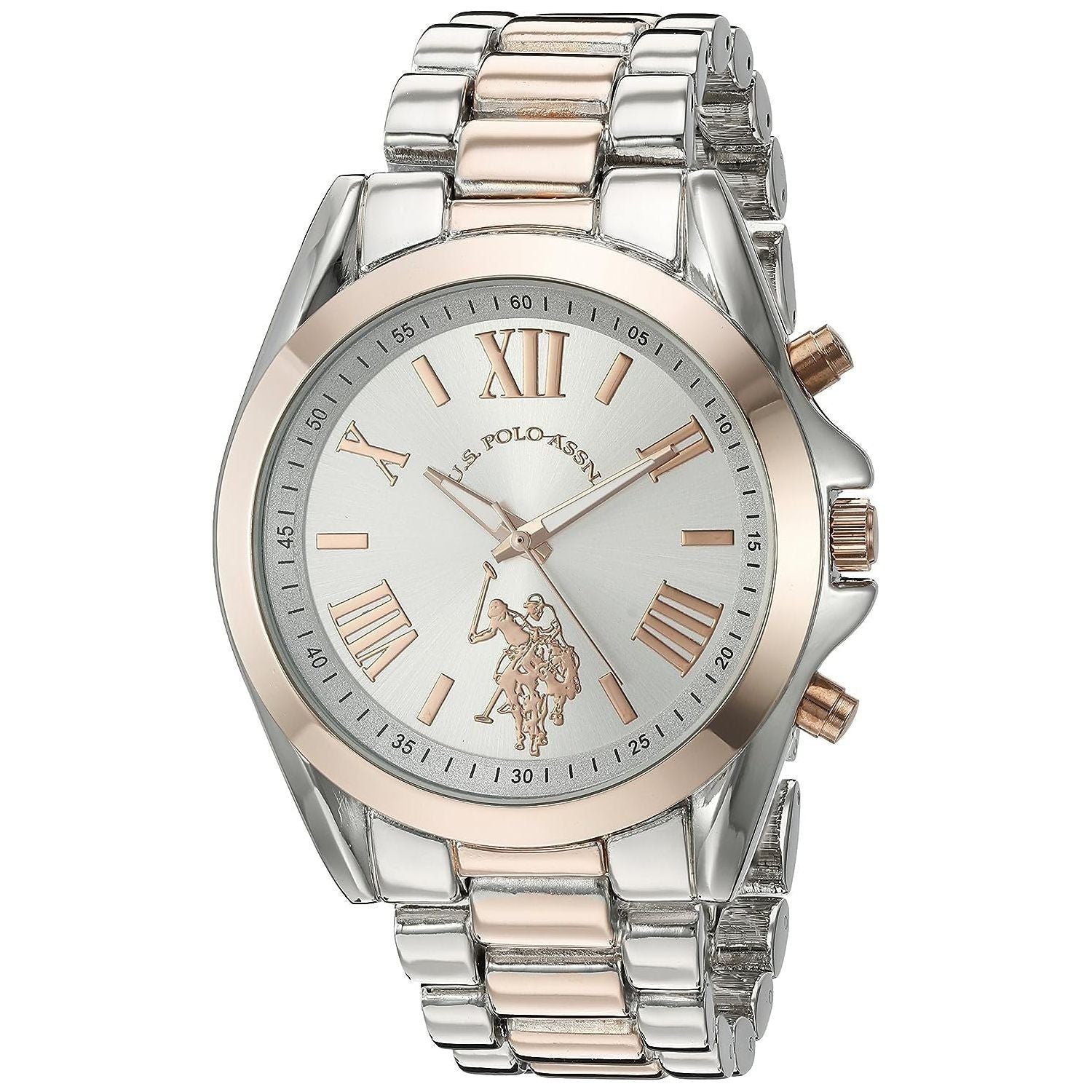 U.S. POLO ASSN. Womens Quartz Watch, Analog Display and Stainless Steel Strap USC40118