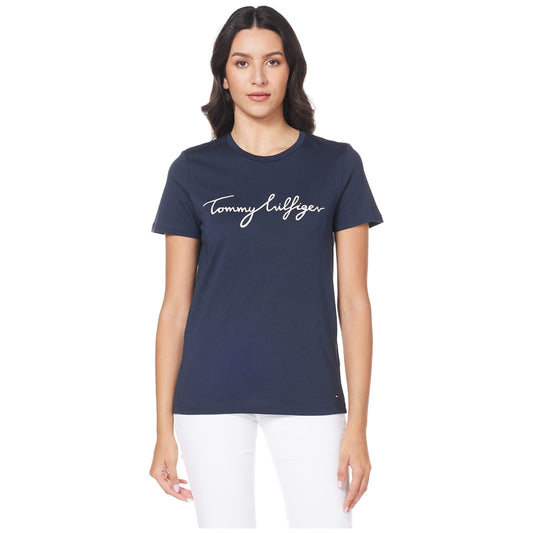 Tommy Hilfiger Womens Heritage Crew Neck Graphic Tee T-Shirt T-Shirt