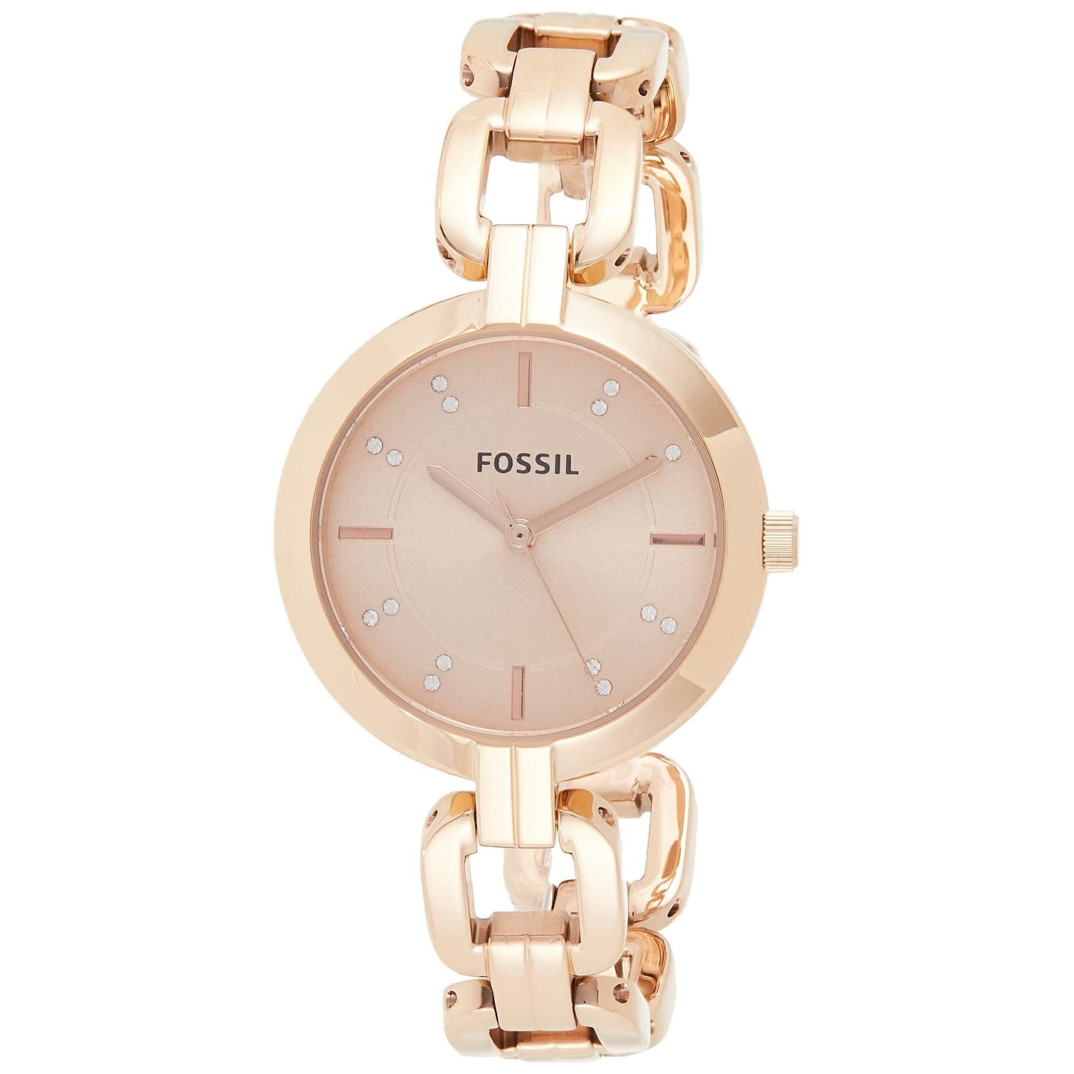 Fossil Womens Kerrigan Stainless Steel Watch Bq3206, Rose Gold