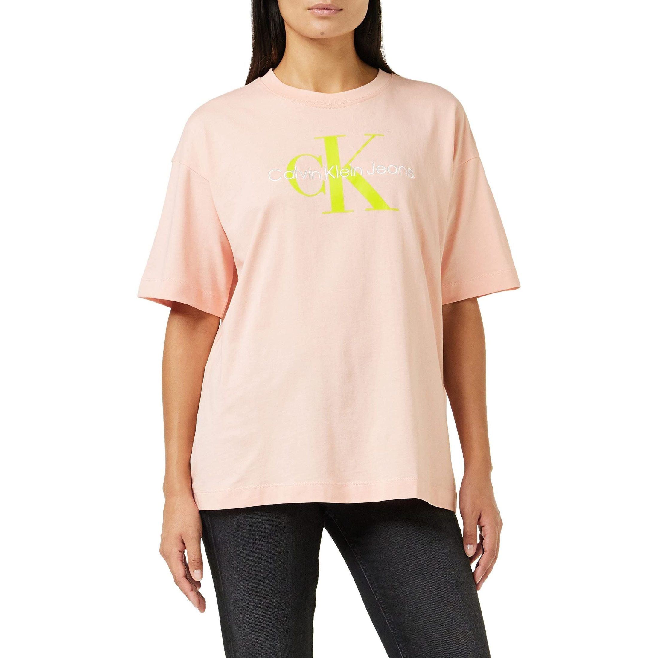 CK JEANS Women's ICONIC MONOLOGO TEE S/S T-Shirts