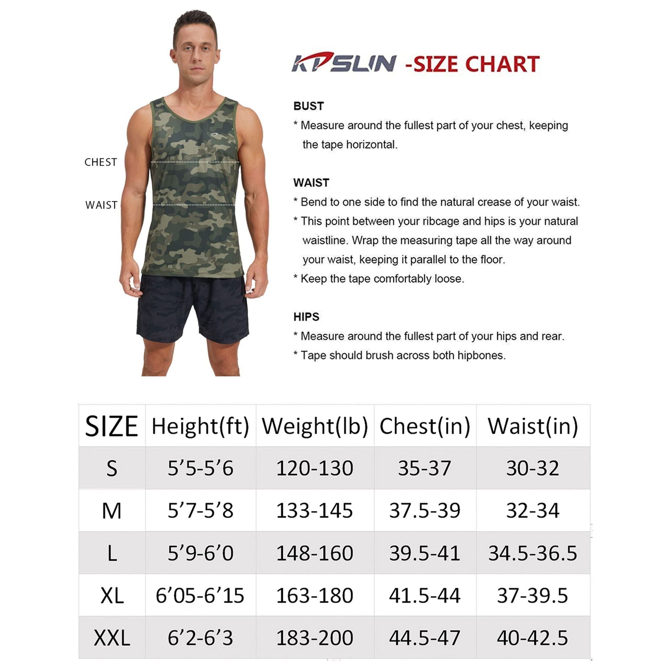 KPSUN Men's Quick Dry Tank Tops Fitness Workout Running Performance Sleeveless Shirts