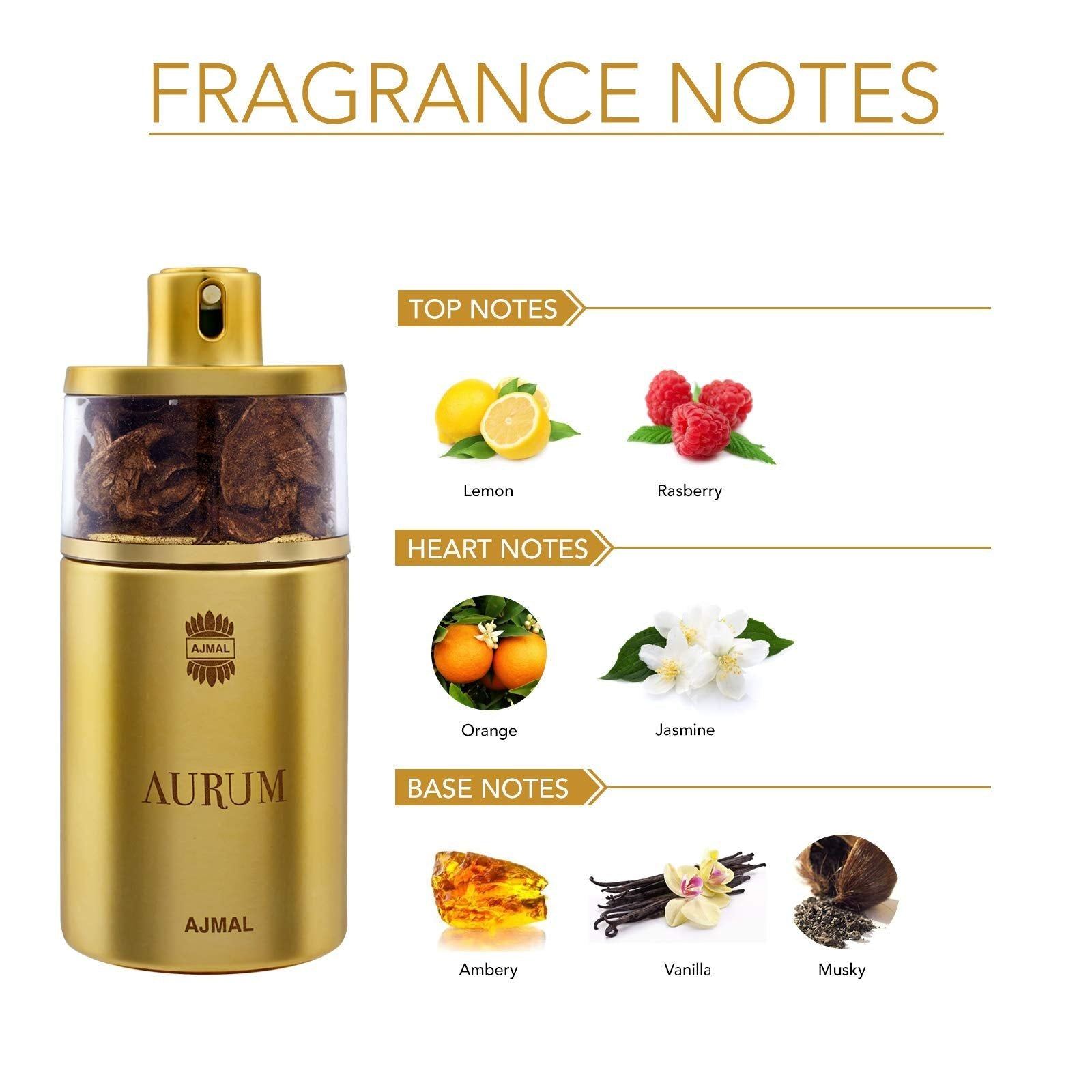 Ajmal Perfumes Aurum Perfumes For Women Eaude Parfum, 75 Ml