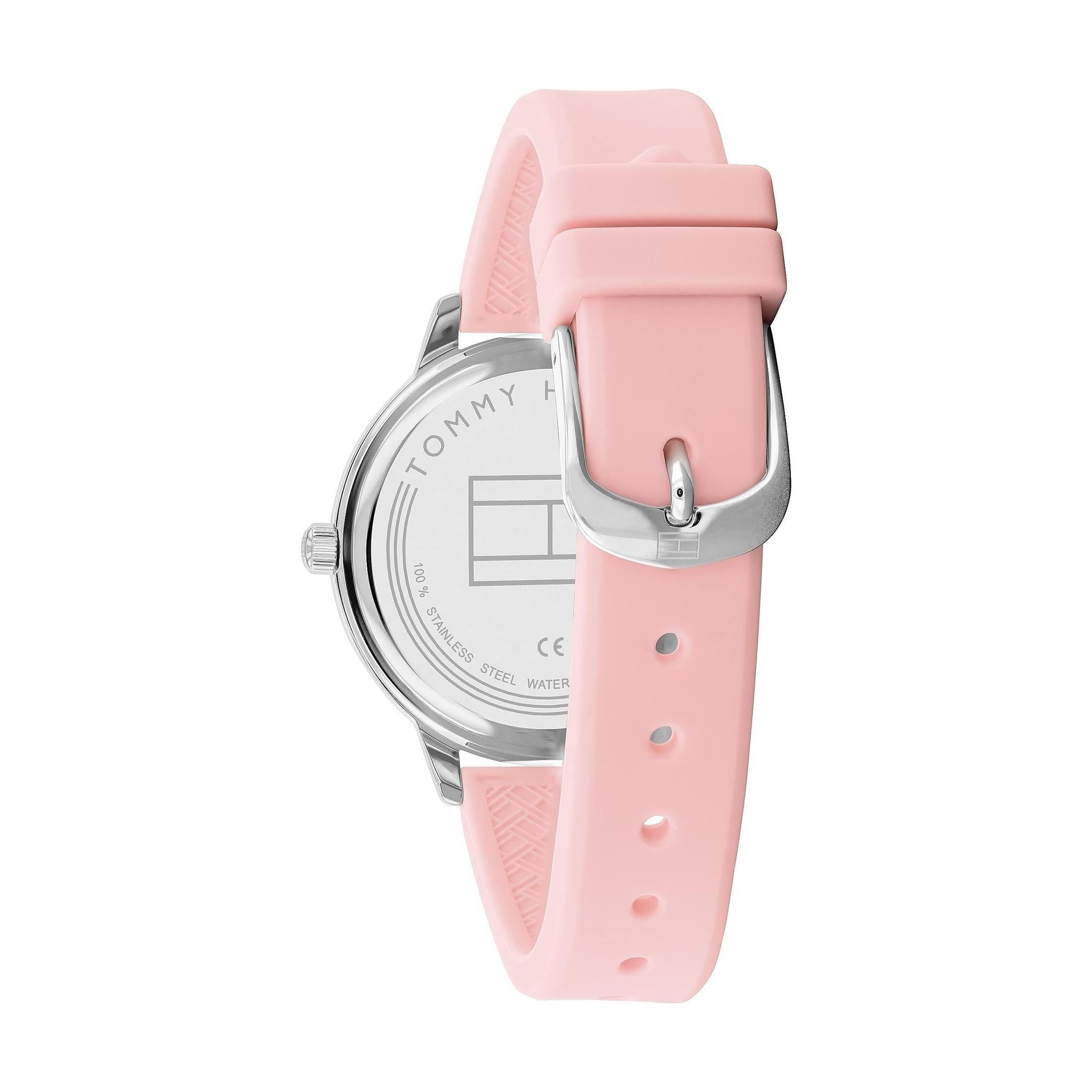 Tommy Hilfiger, Macy's Essentials Women's White Dial, Pink Silicone Watch - 1782562