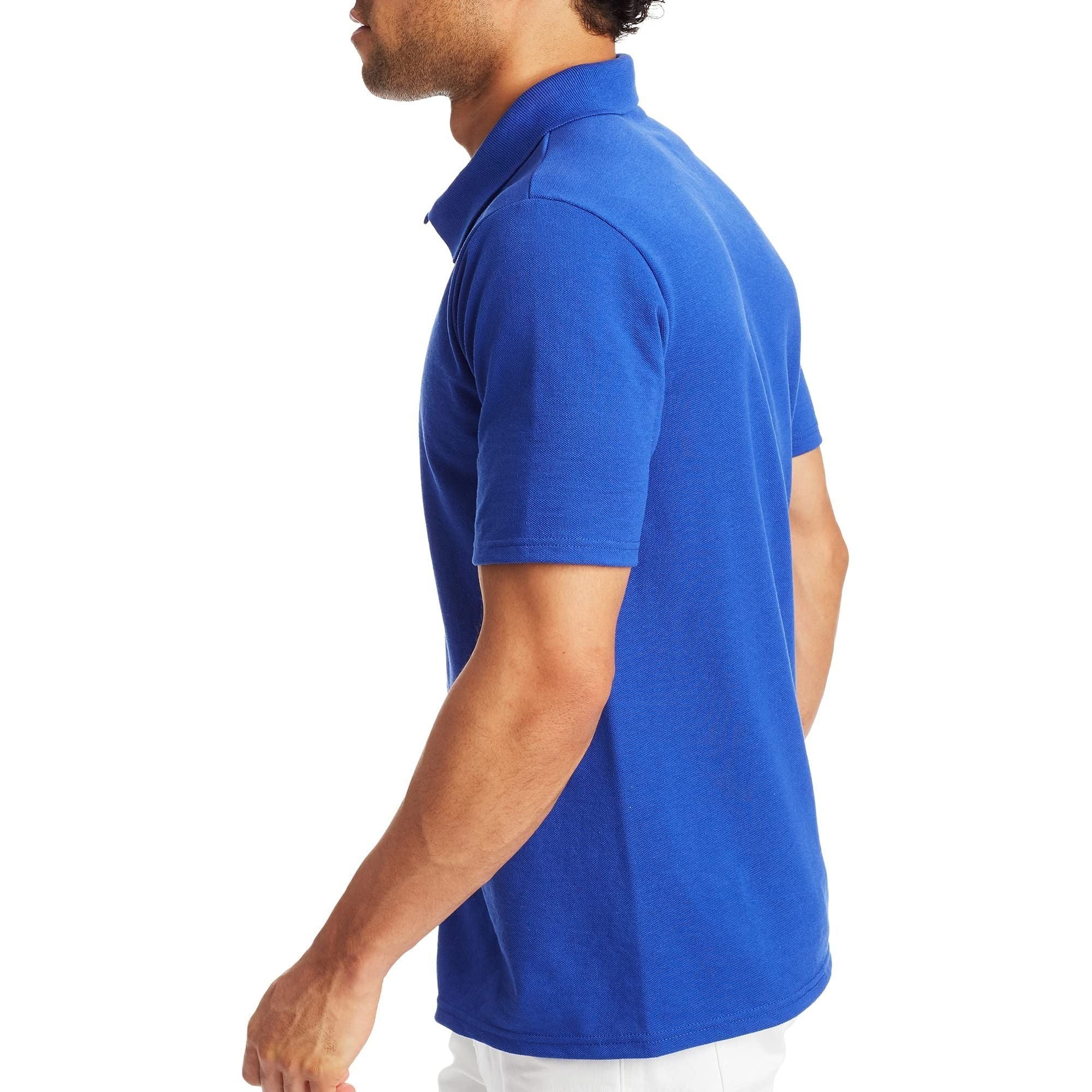 Hanes Men’s X-Temp Short Sleeve Polo Shirts, Midweight Men's Shirts with Pockets