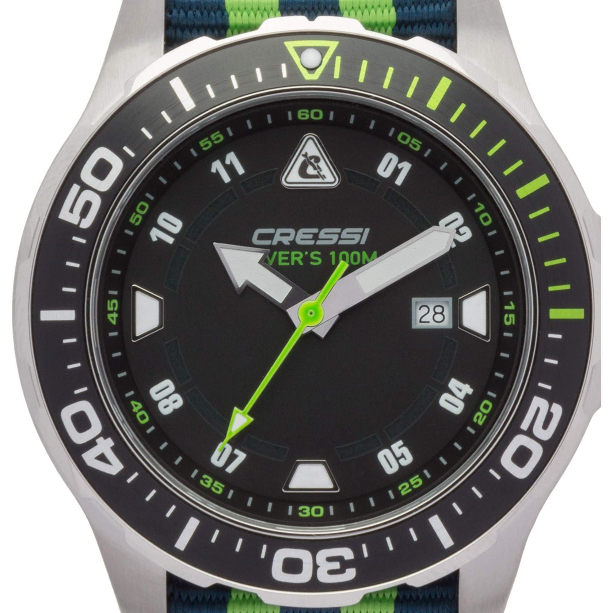 Cressi Manta Coloroma Professional Dive Watch with Mineral Glass Waterproof 100 m/10 ATM