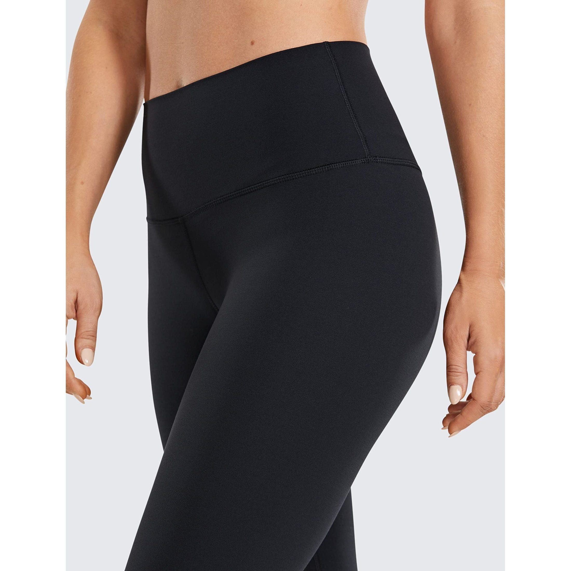 CRZ YOGA Women's Butter Luxe Leggings 25 Inches - High Waisted Buttery Soft Comfort Lounge Leggings Black Medium