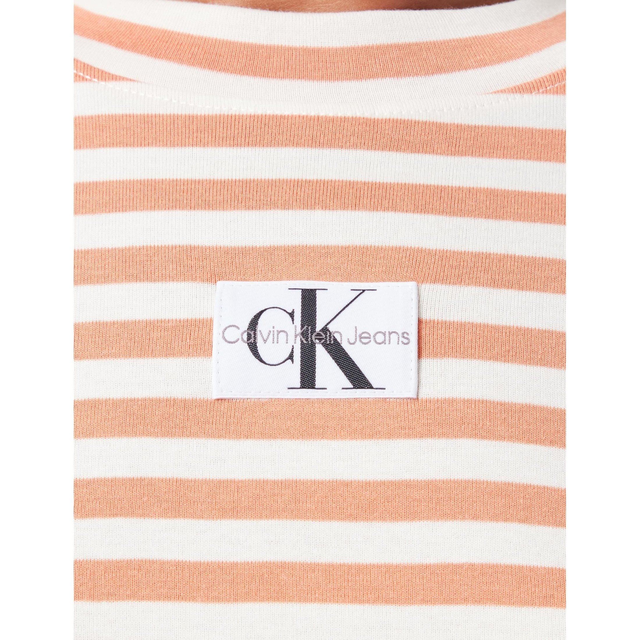 CK JEANS Women STRIPED BABY S/S Knit Tops