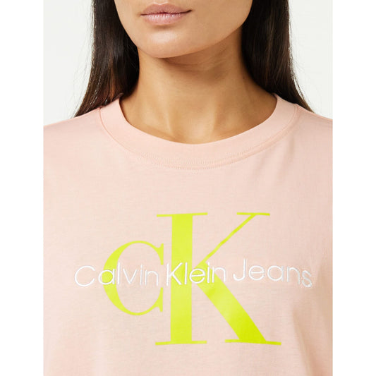 CK JEANS Women's ICONIC MONOLOGO TEE S/S T-Shirts