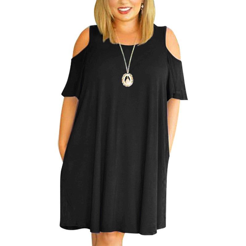 Dress for Woman Summer dress Loose plus size dresses off the shoulder women clothing - Jointcorp