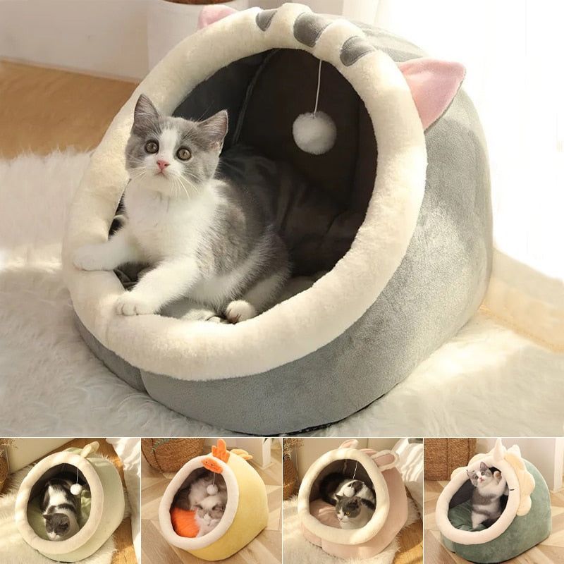 Deep Sleep Cat Bed Warm Pet Basket Cozy Cat House Kitten Lounger Cushion Cat Nesk Tent Very Soft Small Dog Mat Bag Cave Cats Bed - Jointcorp