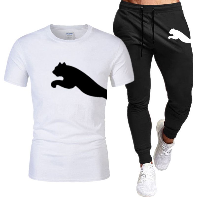 Men's Suit Fashion Sportswear Men's Short Sleeve T-shirt + Tracksuit Men's Casual Men's Wear Men's Jogging Suit - Jointcorp