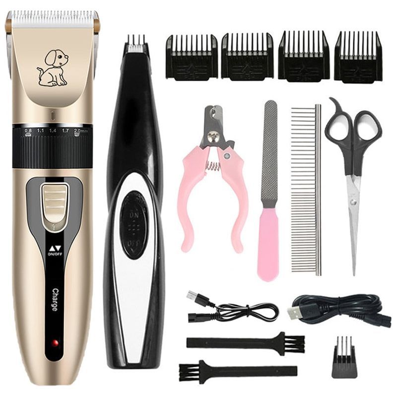 Professional Cat Dog Hair Clipper Grooming Kit Rechargeable Pet Hair Trimmer Shaver Set Animals Hair Cutting Machine Low-Noise - Jointcorp