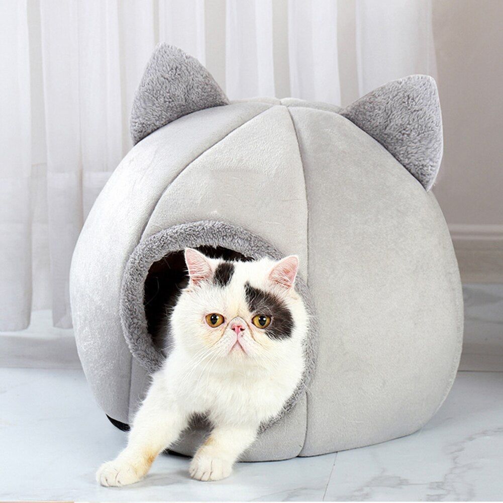 Pet Tent Cave Bed for Cats Small Dogs Self-Warming Cat Tent Bed Cat Hut Comfortable Pet Sleeping Bed - Jointcorp