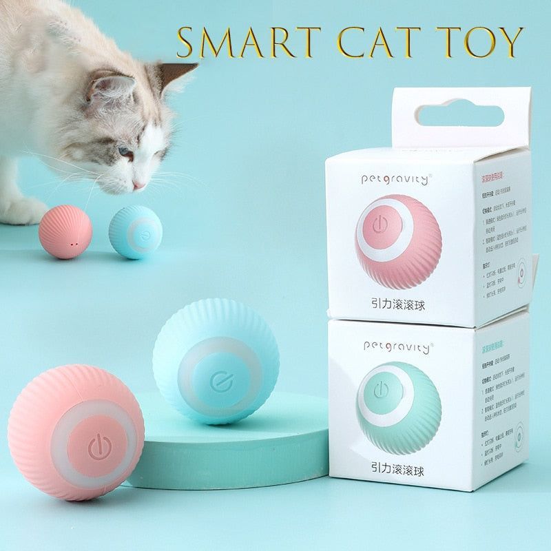 Smart Cat Toys Automatic Rolling Ball Electric Cat Toys Interactive For Cats Training Self-moving Kitten Toys Pet Accessories - Jointcorp