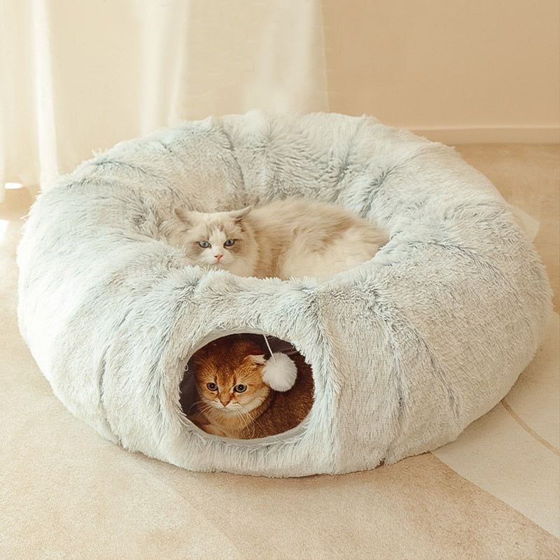 2 In 1 Round Cat Beds House Funny Cat - Jointcorp
