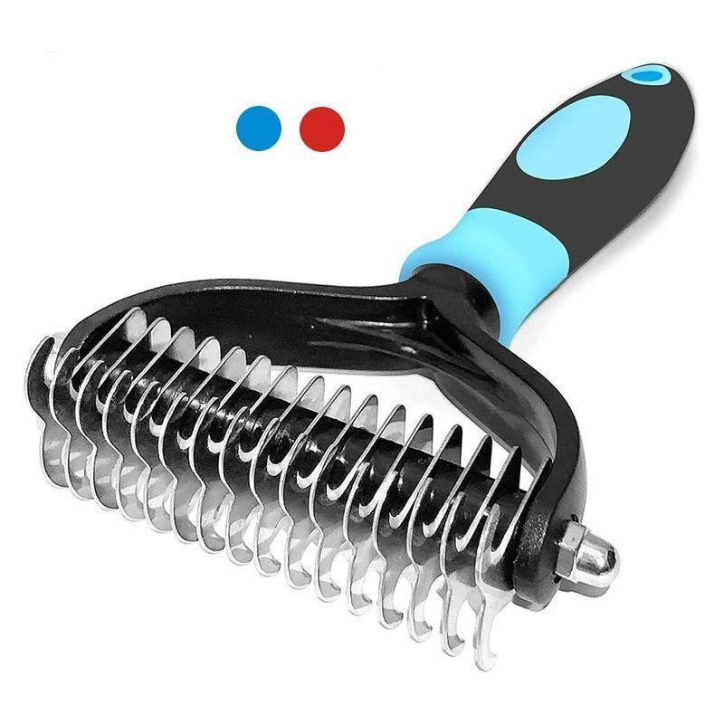 Professional Pet Deshedding Brush 2 Sided Dematting Dog Comb Cat Brush Rake Puppy Grooming Tools Undercoat Shedding Flying Hair - Jointcorp