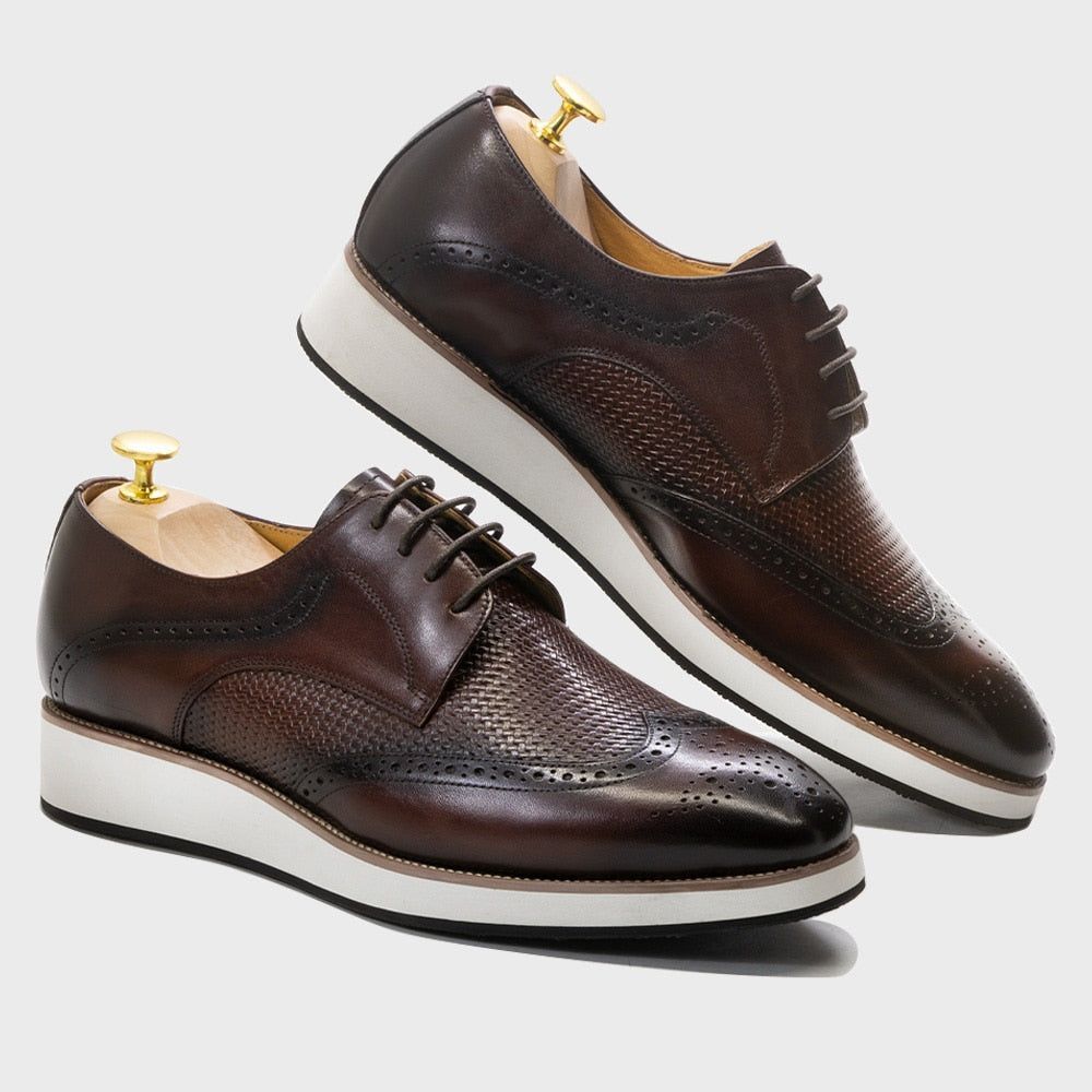 Classic Casual Business Genuine Leather Sneakers - Jointcorp