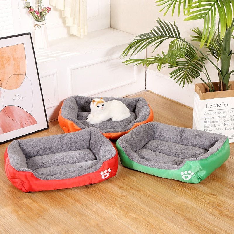 Large Pet Cat Dog Bed Square Plush Kennel Summer Washable Cat Mat Waterproof Mattress Pet Cushion Medium Large Dogs Pet Supplies - Jointcorp